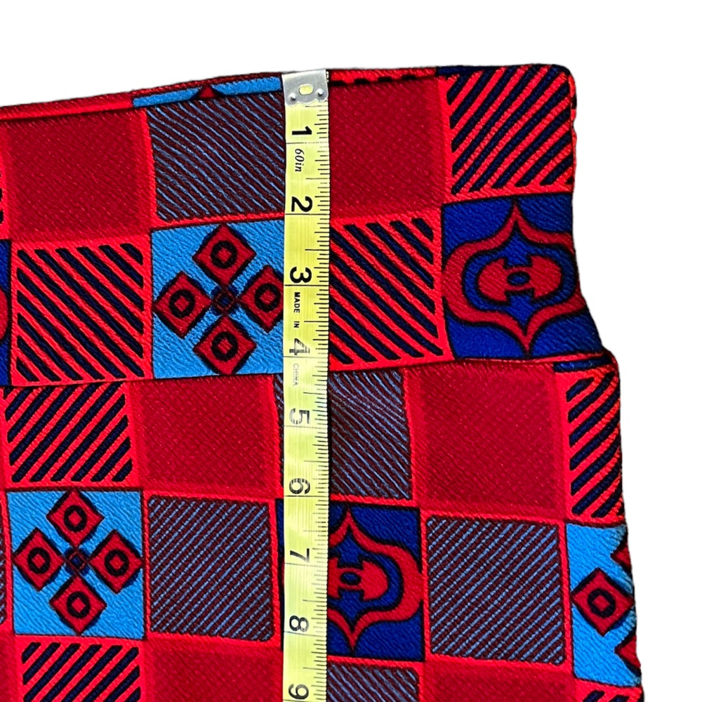 LuLaRoe Straight MIdi Skirt, Red Blue | 3X - Picture 5 of 9